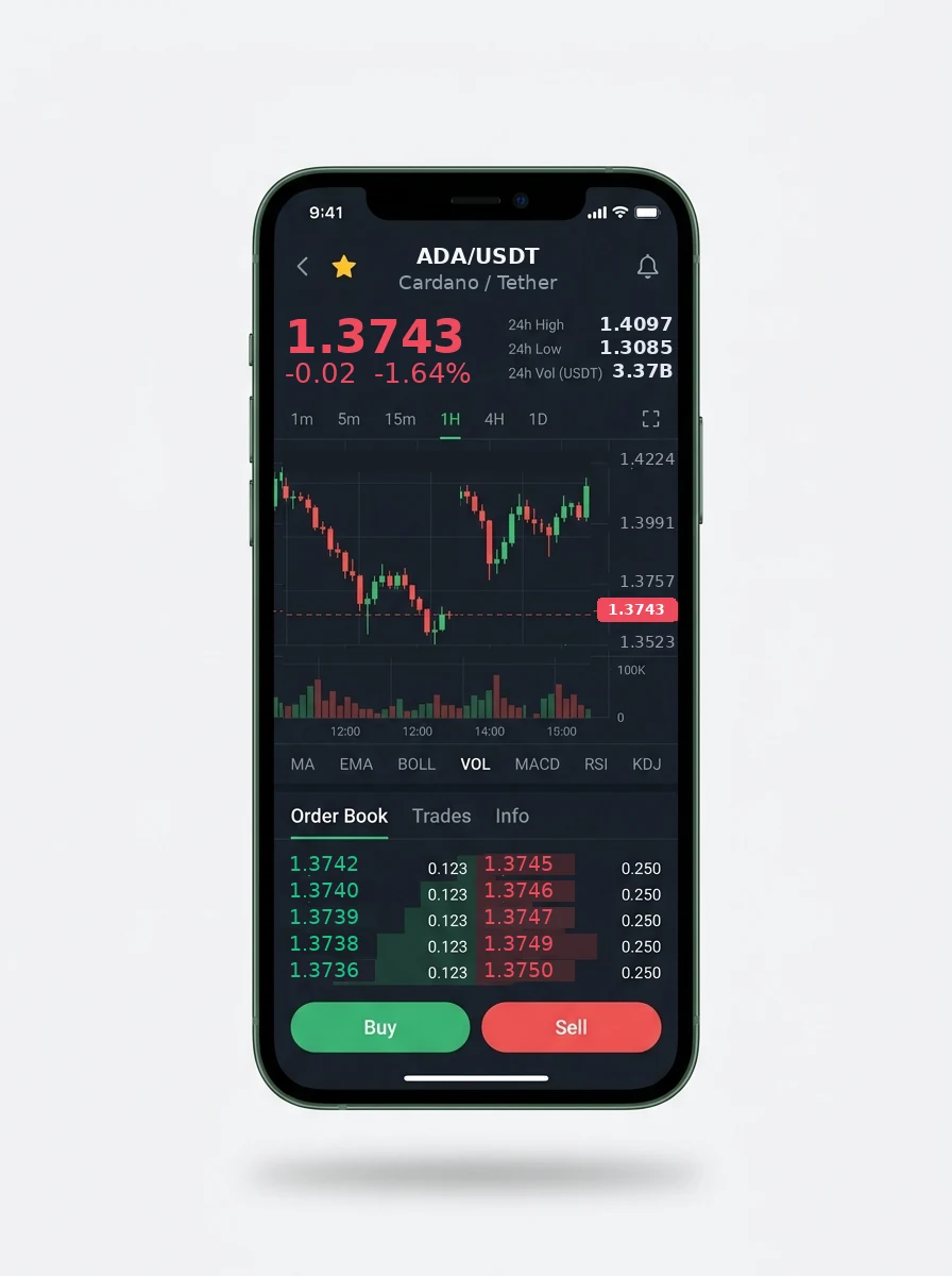 The same portfolio view on a phone screen The same portfolio view on a phone screen